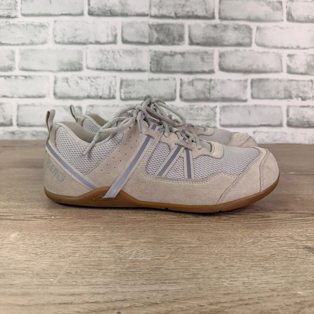Xero Prio Suede Sneakers Barefoot Minimalist Gray Womens 11